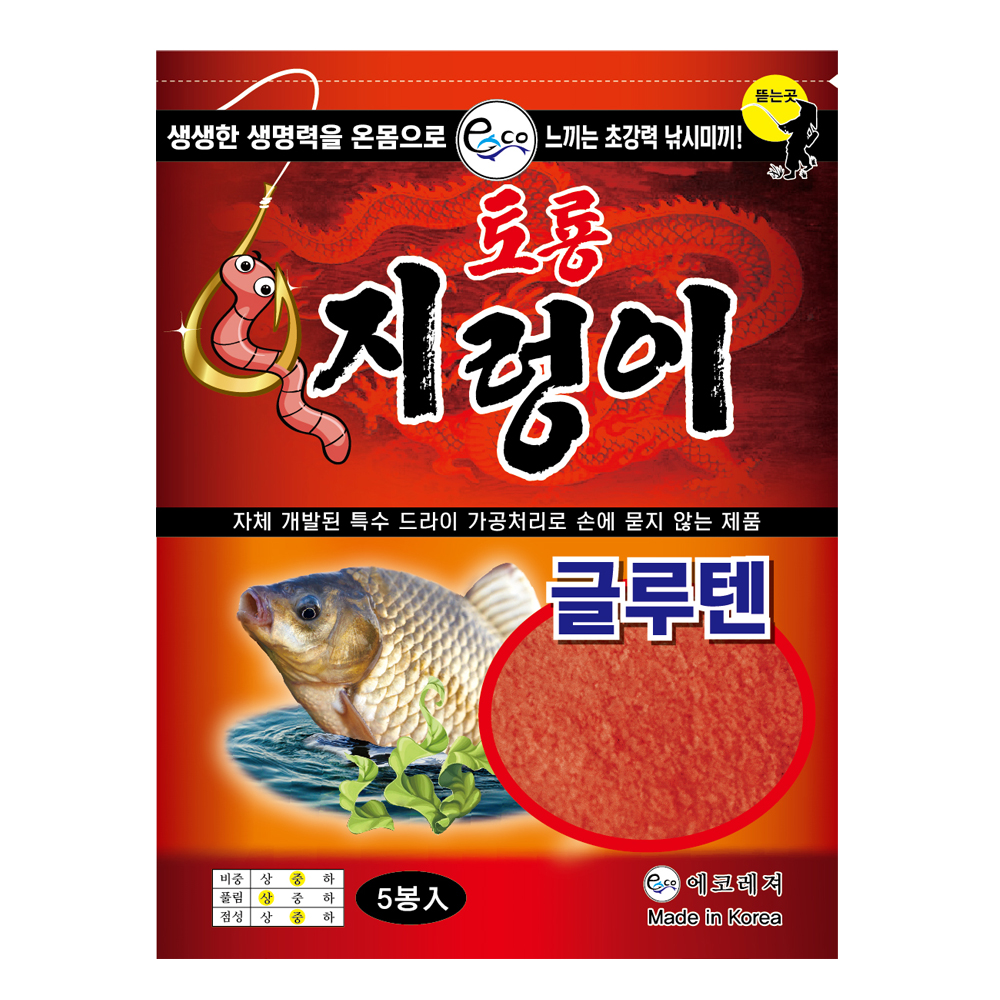 에코레져 토룡 지렁이 글루텐 민물떡밥